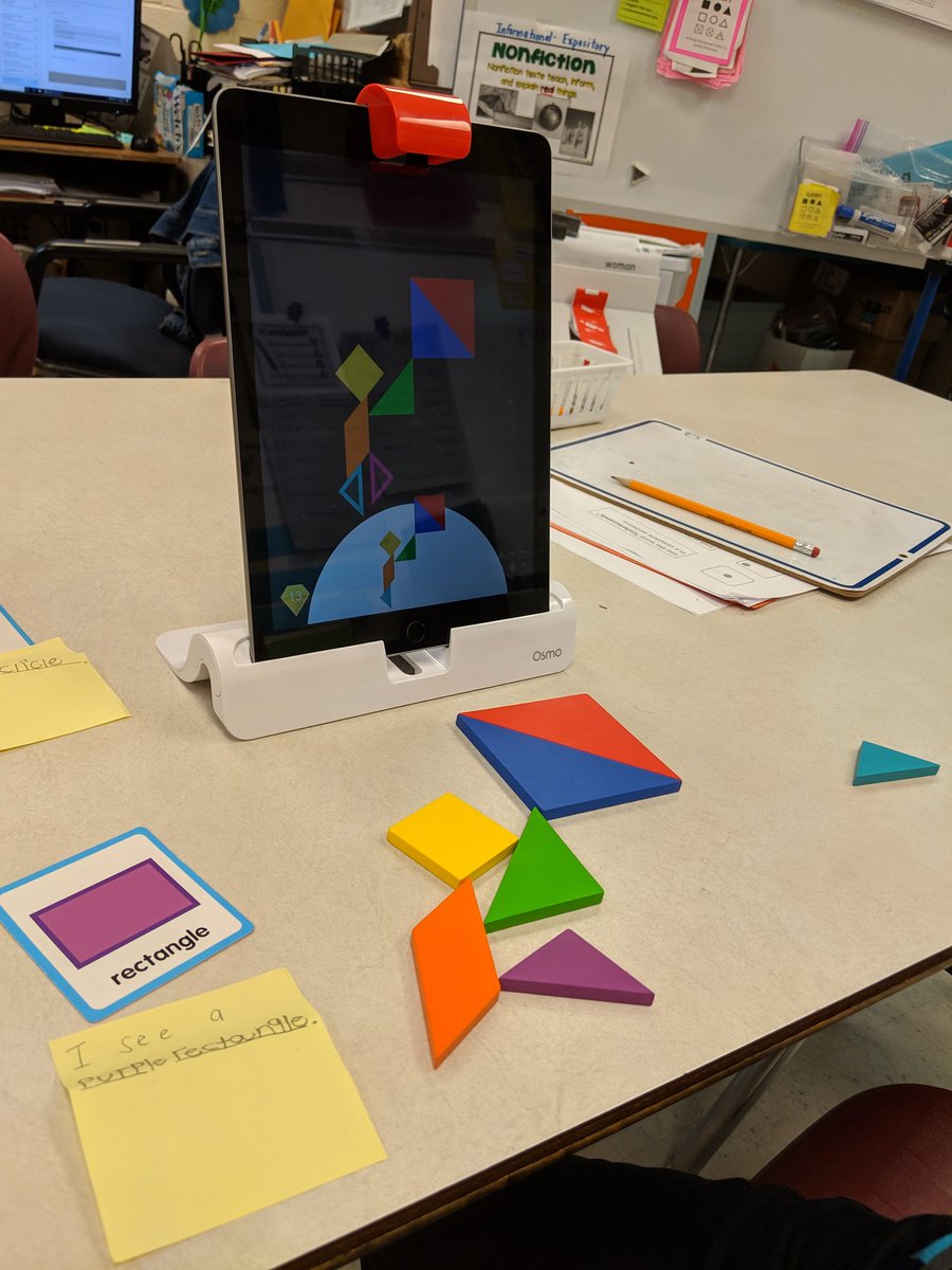 MrsBennettESOL's tweet image. Having fun with #osmo while identifying shapes @EngLangAcqAACPS @BrockBAACPS @PlayOsmo