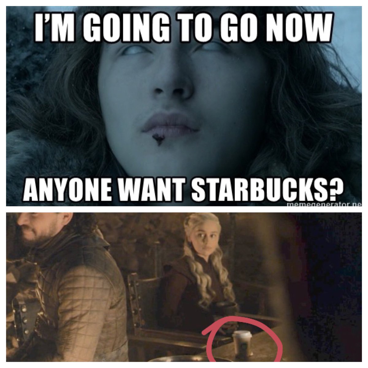 JesKing's tweet photo. Accident or clever strategy to keep the social media on 🔥?  #starbucks #GOT #GameofThronesstarbucks https://t.co/IP0hpJYYiY