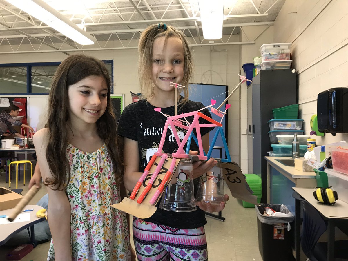 3rd graders completed their bridge unit by building models of their brio.