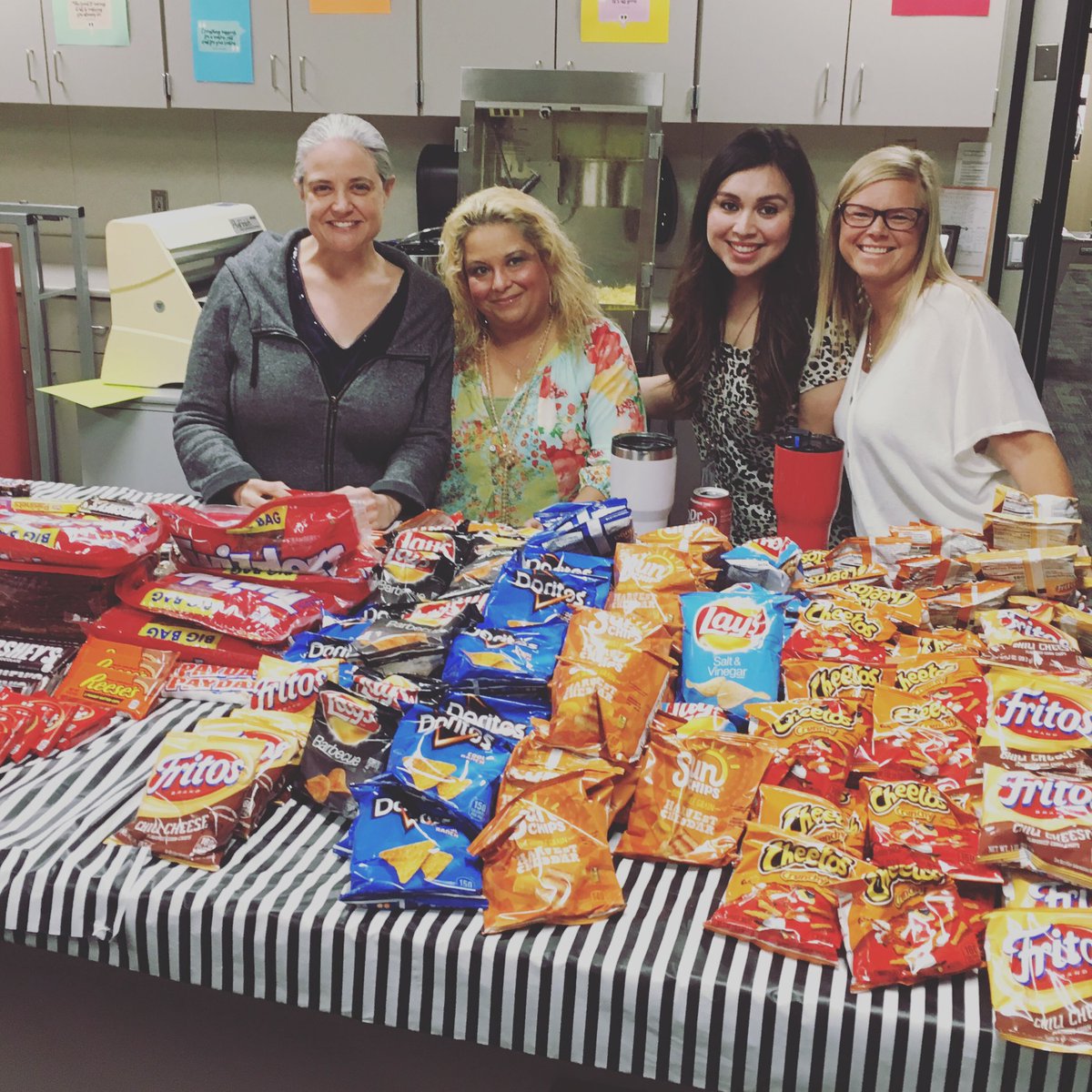 Stephmontejano's tweet photo. Day one of our Staff Appreciation week😄. We definitely feel the love🥰. #AultNetflixAndGrade #Ault #Aultpto https://t.co/vvgP579dmu