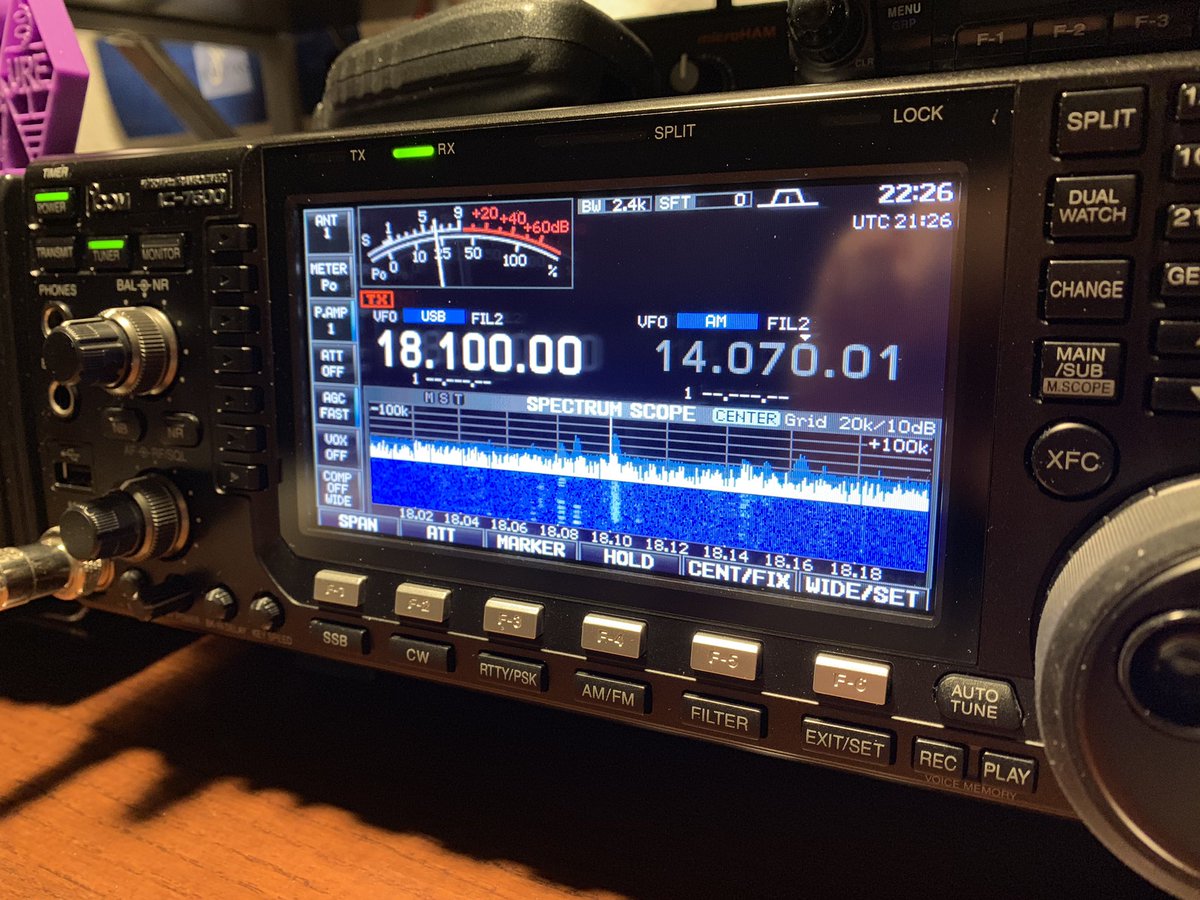 jsquiros's tweet photo. Así está la banda de 17 metros a las 21:20 #UTC en #IN73... ya huele a verano #EB1CAR #hamradio #hamr #AmateurRadio #Radioaficionados https://t.co/gtVPi6Fp7z