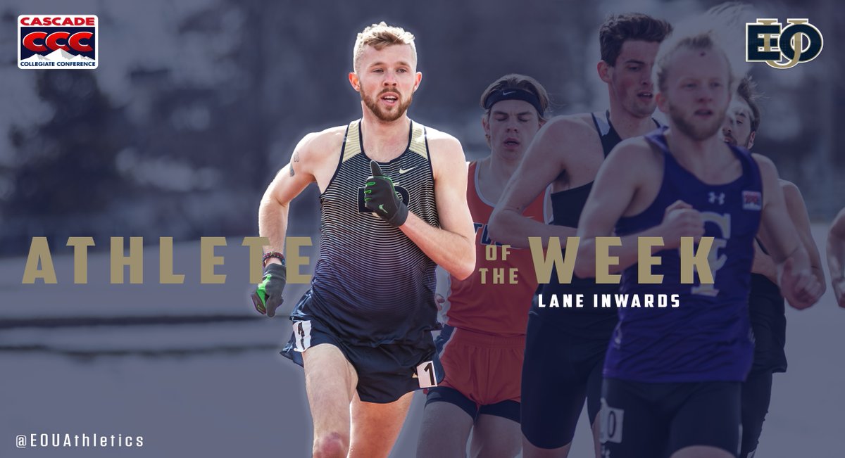 EOUAthletics's tweet photo. And congratulations to the @CCCSports Men's Track Athlete of the Week - Lane Inwards!! 🏅

Inwards hit another NAIA provisional qualifying mark, this time in the 1,500 meters with a time of 3:55.81! 🙌

#TheEasternWay https://t.co/Kpqyp2y3KQ