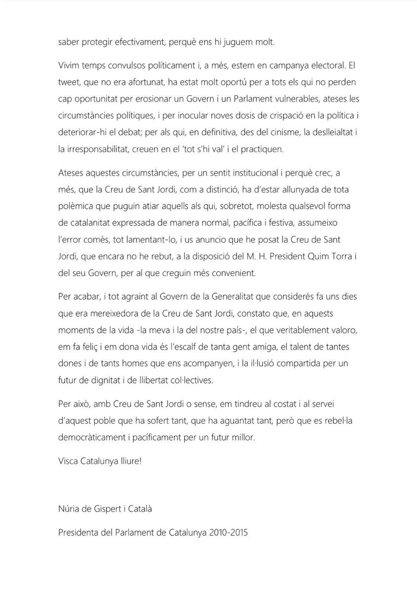 nuriadgc's tweet photo. Carta oberta al Govern de Catalunya https://t.co/Mz8X0a7C4F
