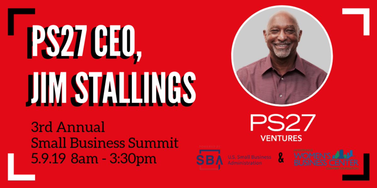 PS27 CEO, Jim Stallings, will be speaking at the 3rd Annual #SmallBusinessSummit hosted by U.S. Small Business Administration. This FREE event is THIS THURSDAY May 9th from 8am - 3:30pm at the North Florida District Office 7825 Baymeadows Way, Suite 100B #THINKBIGstartsmall