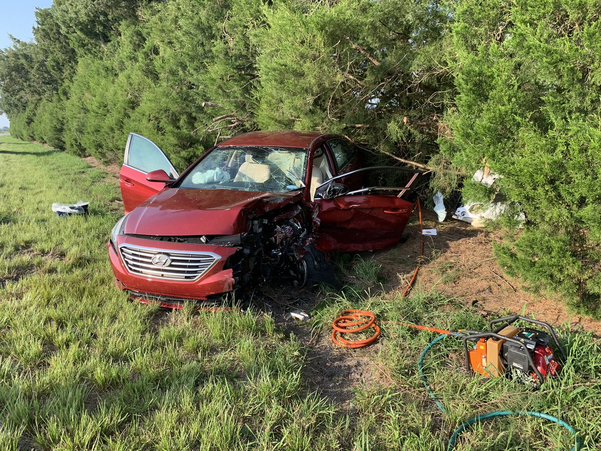 Yesterday at 5:35 PM our A-Shift crews responded to a fatal two vehicle head-on crash with two entrapped. The driver of the Chevy did not survive her injuries. Both patients in the Hyundai were considered “Trauma Alerts” and were transported by helicopter to Lee Memorial.