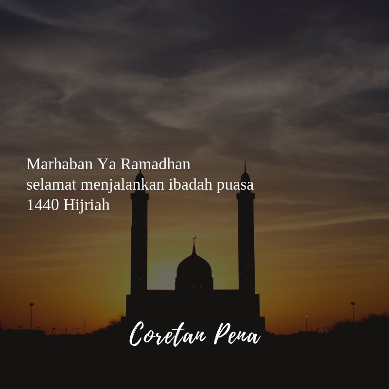 coretanpenna's tweet photo. Selamat menjalankan ibadah puasa 1440 H
#coretanpena https://t.co/9YmW1hga9m