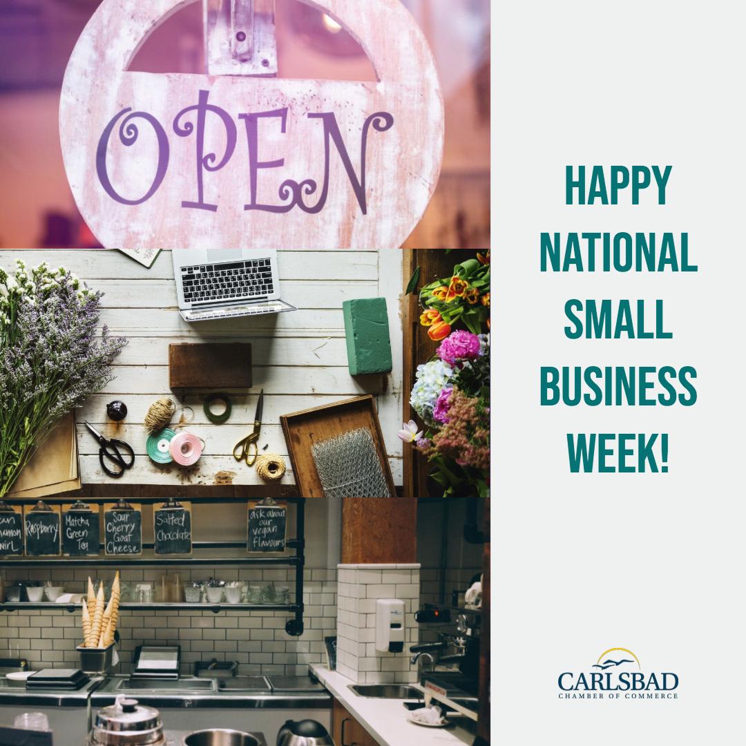ChamberCarlsbad's tweet image. At least 80% of our members are considered small businesses. We want to celebrate your contributions to our local community and the national economy. You make us proud! #NationalSmallBusinessWeek #SmallBusinessWeek2019