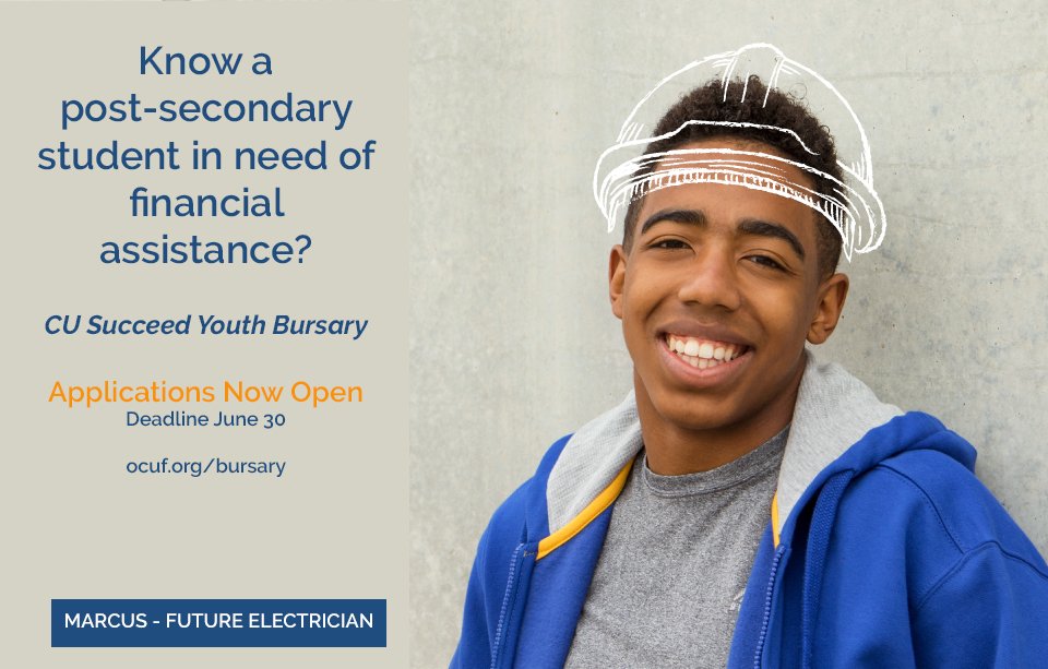 Miss your chance applying for the Motor City Ron Bate Scholarship? Interested in earning even more bursaries? 

Here is another scholarship opportunity for Motor City Members! Details can be found here: ocuf.org/bursary/