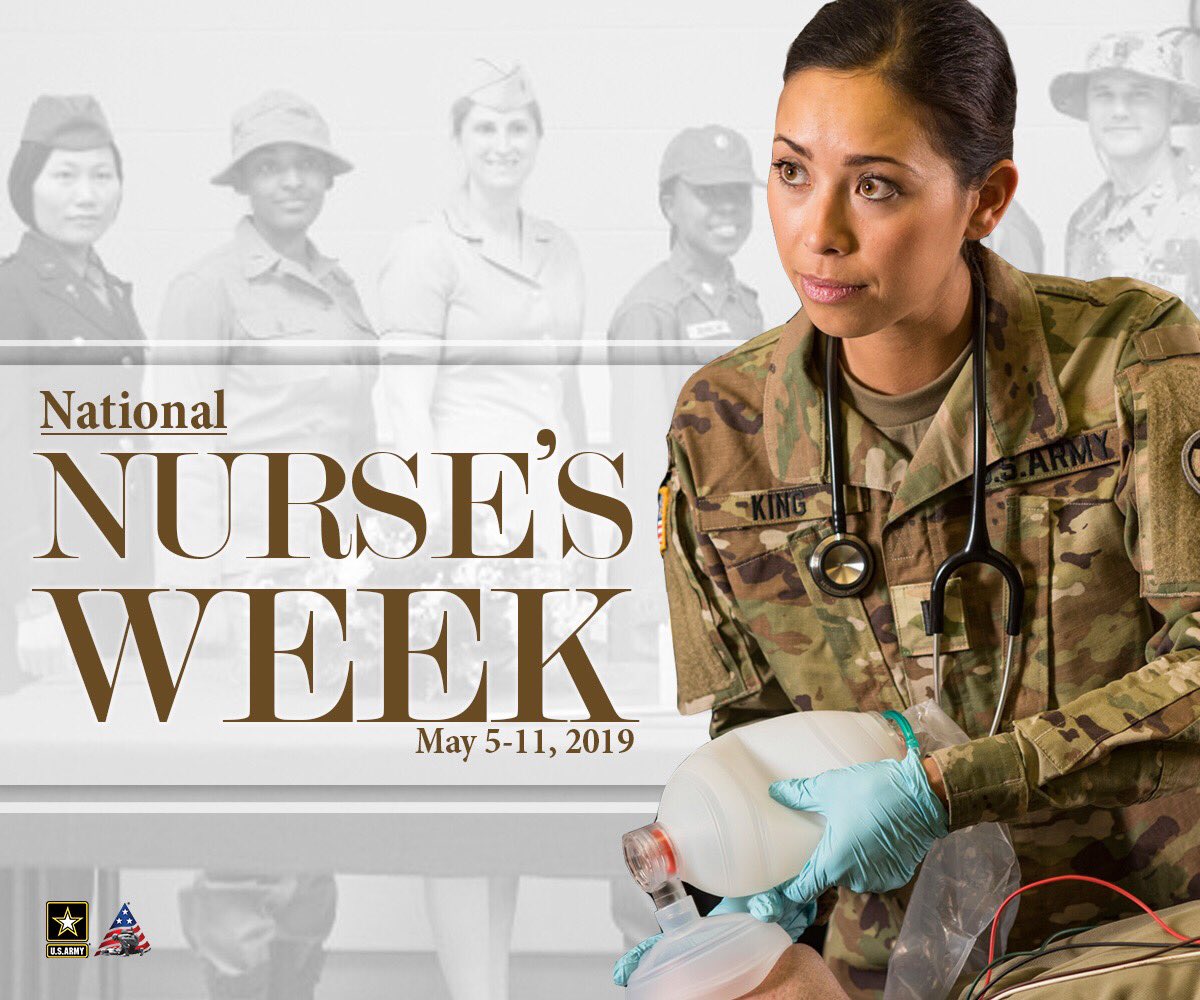 Today is the official kickoff of #NationalNursesWeek2019! Please join @CSMMEDCOM and I as we celebrate our phenomenal #ArmyNurses! We thank you for your compassion and commitment to providing outstanding care for our warriors and their families! @USArmy @SecArmy @ArmyChiefStaff