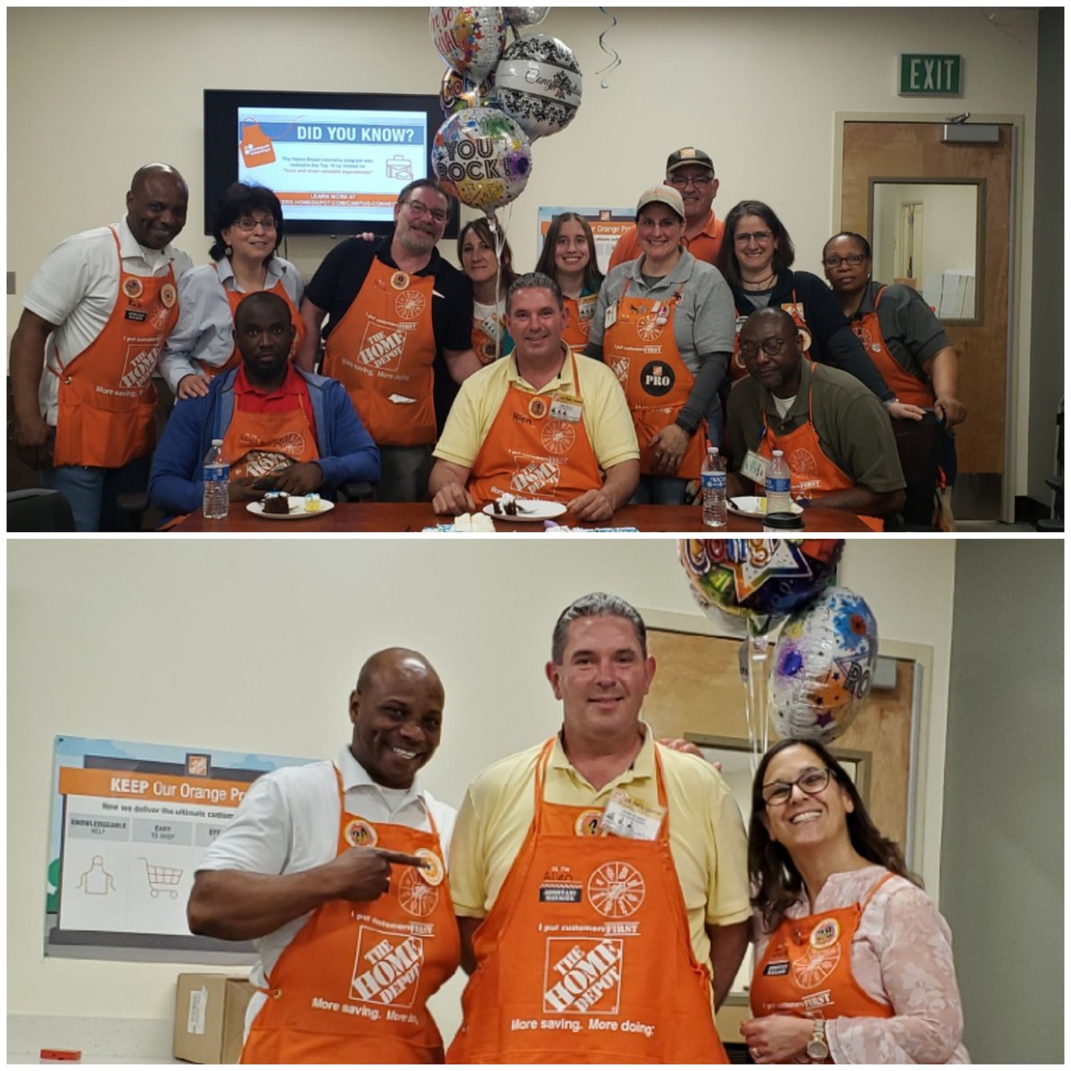Janedepot1's tweet photo. What an honor to give Allen his Asm apron today!! Congratulations on your promotion, we are so very proud of you here at 6917!! @nyyroro @LouSirinakis @JennHD193 @szucs_allen @m_bresh https://t.co/rgBV0XSxQF