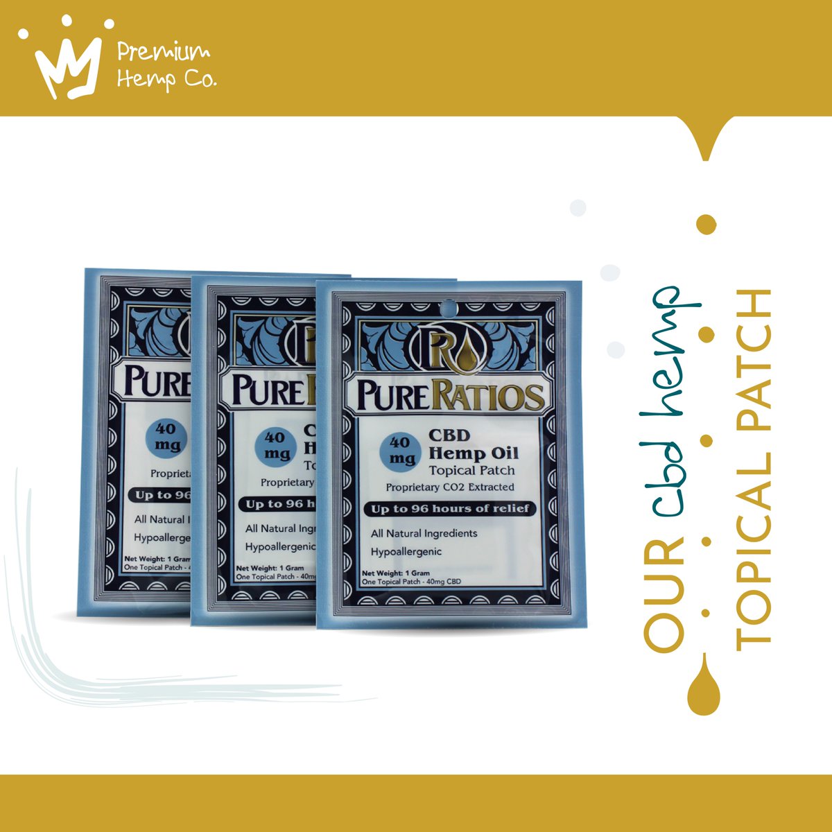 premium_co's tweet image. Naturally pure, additive free and waterproof, these patches are perfect to manage pain while living an active lifestyle.

Shop now: bit.ly/2H6HwuG  

#premiumhemp #hemphelps #cbdpatch