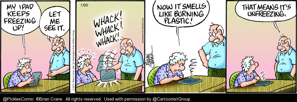 cartoonistgroup's tweet photo. #TechSupport
By #BrianCrane #Pickles
https://t.co/8oMqzrbcs7
#ComputerCartoons #TechSolutions #Bam #Unfrozen https://t.co/Cwq5wOvosy