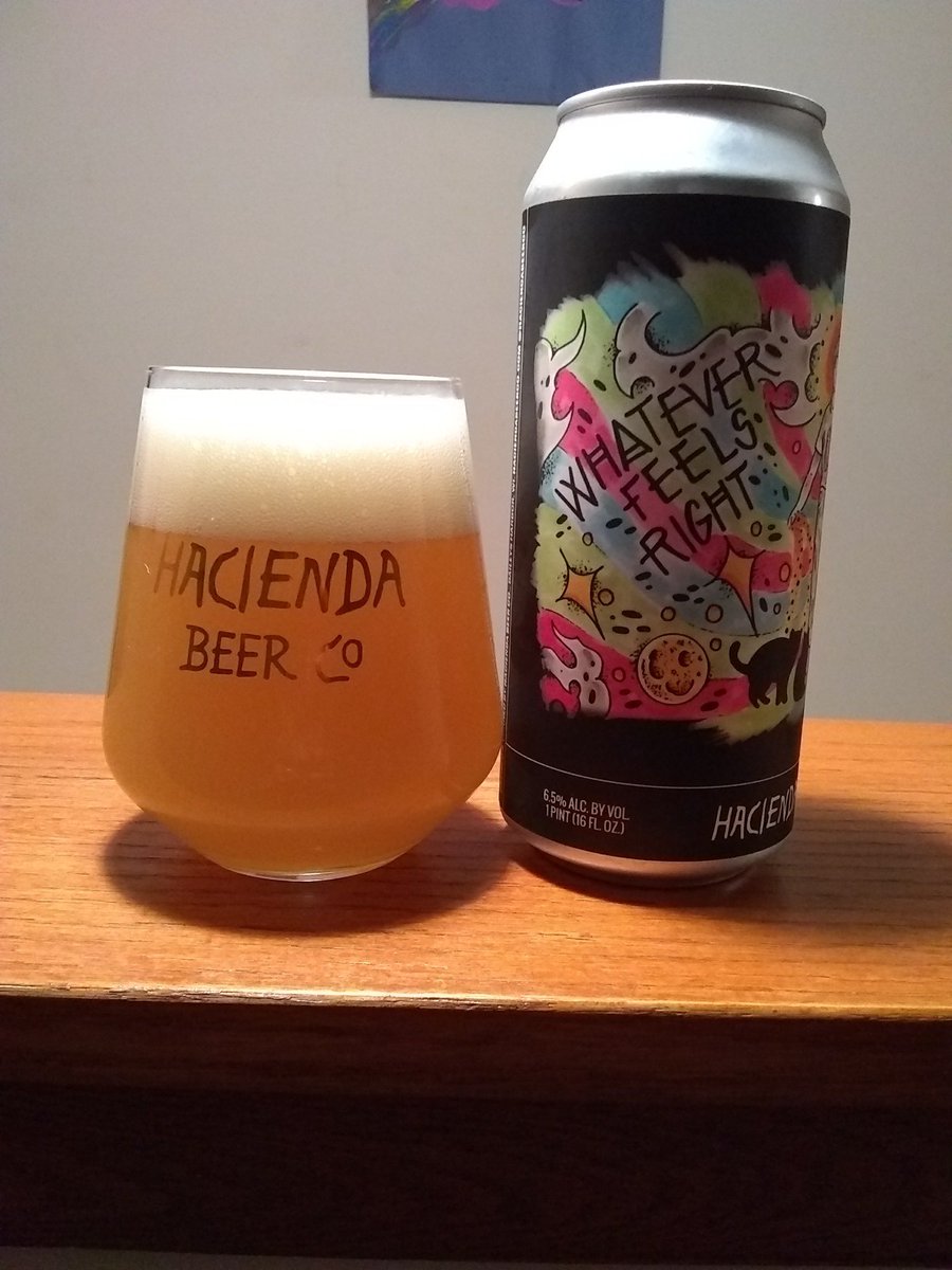 Forgot how much I love this stuff!! Drinking a Whatever Feels Right by <a href="/haciendabeerco/">Hacienda Beer Co.</a> on Untappd untappd.com/c/746300280 <a href="/DoCoBrewingCo/">Door County Brewing</a>
