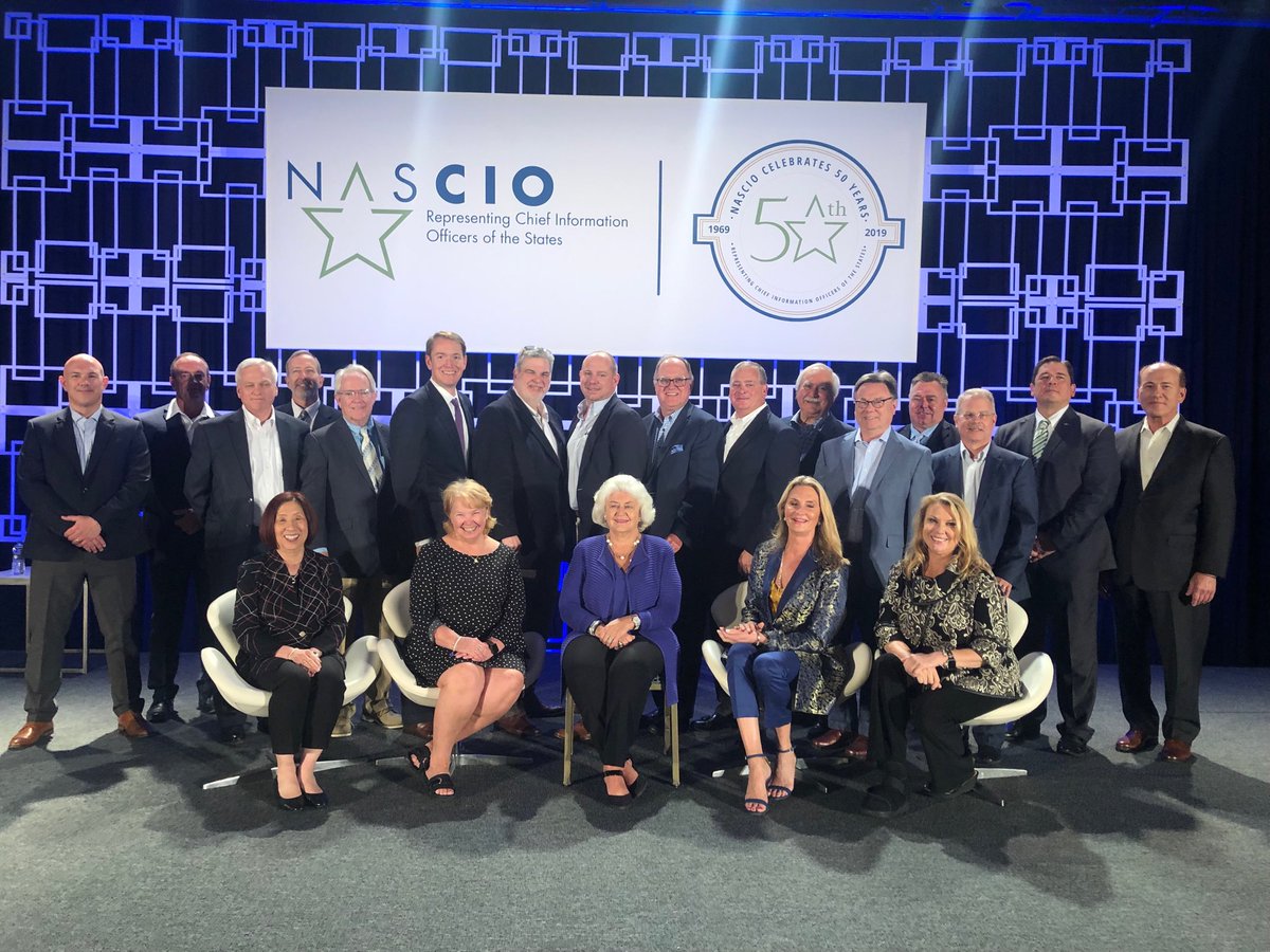 CIOStrategist's tweet photo. #NASCIO19 Proud to be among the 2019 class of former state CIO’s #DUKWWU2B ⁦@cmbailey1⁩ ⁦@estescio⁩ https://t.co/ce3ShYMr6I