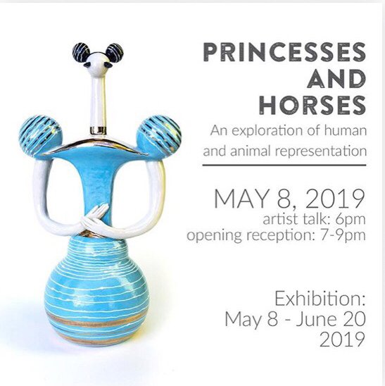 You are invited to my show Princesses and Horses at the Craft House (Craft Council of BC, 1386 Cartwright st.) on Granville Island, Vancouver BC, this Wednesday, May 8! I’m giving artist talk at 6pm and opening reception is 7-9pm. I would greatly appreciate your support! 😊😊😊