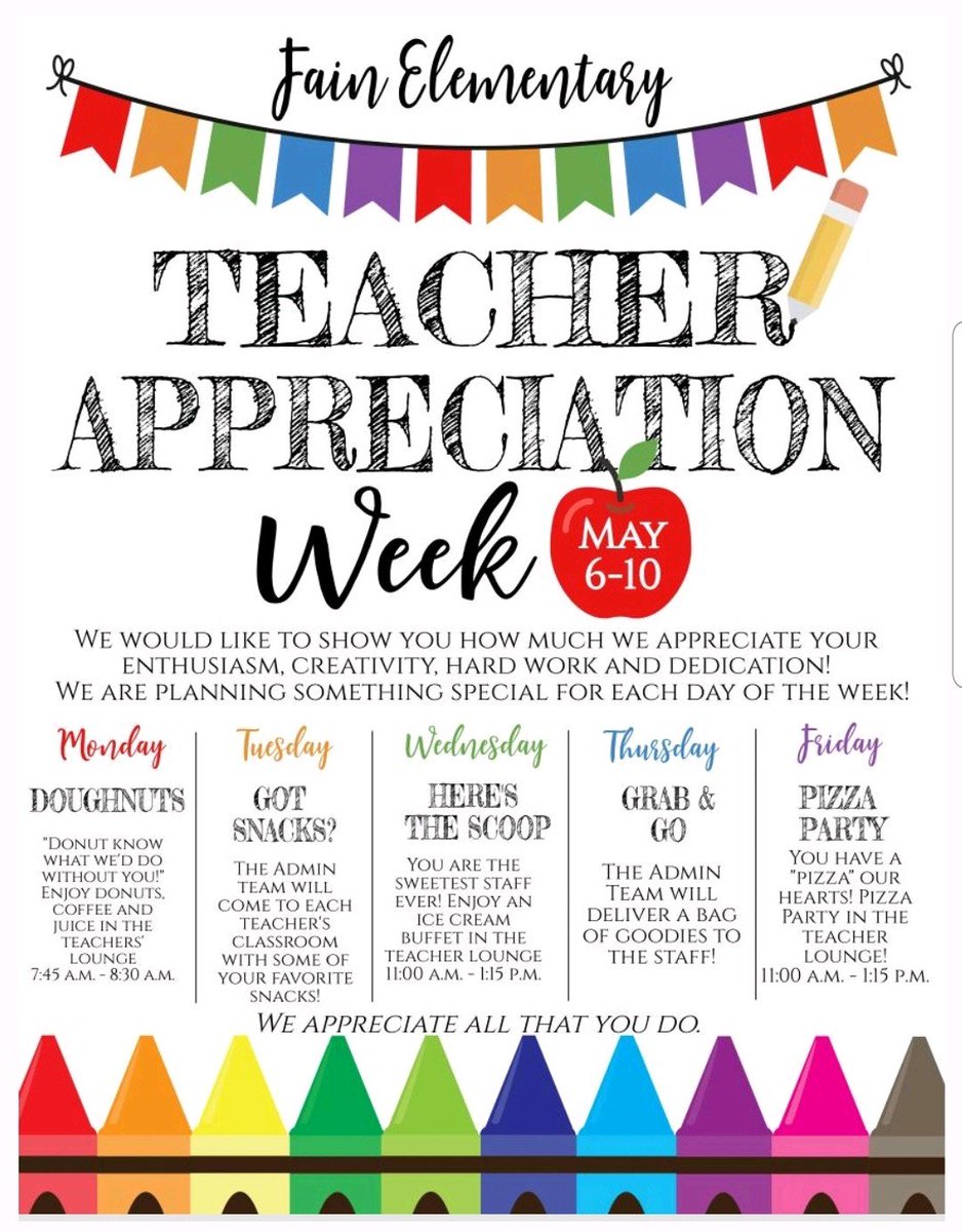 We are loving on our teachers this week!!! #TeacherAppreciationWeek #weareFain #teamandfamily @CarstarphenMJ @DrEmilyAMassey @apsupdate @beingmrmoore @MsNicoleCPorter @Dacia_Lampkin_ @williamspike Dr. Pike Kimberly Ivory