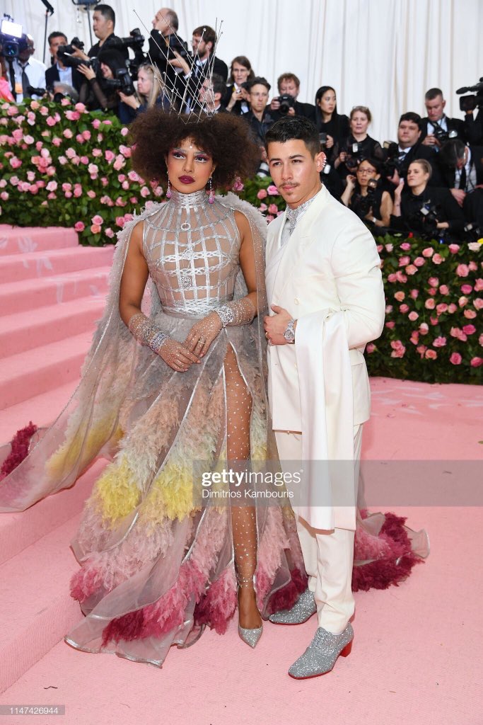 FIDM's tweet image. The #MetGala royal couple! @priyankachopra &amp;amp; @nickjonas look incredible!