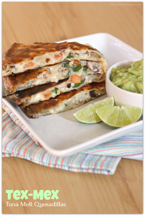 Tex-Mex Tuna Melt Quesadillas trbr.io/aX7ykrR via <a href="/MamaHarrisKitch/">Mama Harris' Kitchen</a>