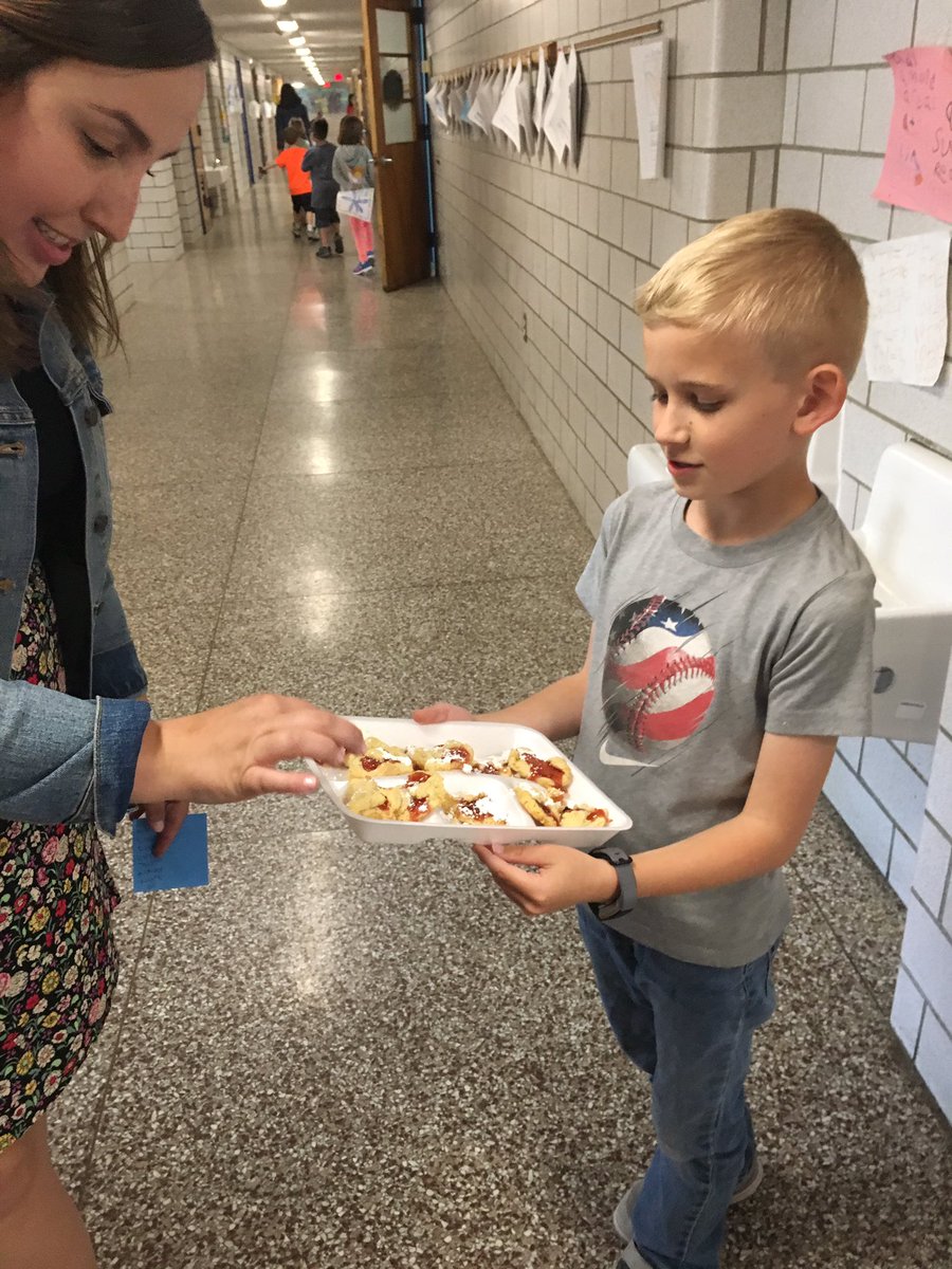 2nd grader wanted to explore baking in order to create a product he can then sell and donate the money towards a cause... giving out fresh from the oven samples to teachers during Teacher Appreciation #g&amp;t #studentdriven #entrepeneurship #MTPSPride #HAEdu <a href="/Harmony_NJ/">Erik M. Paulson</a>