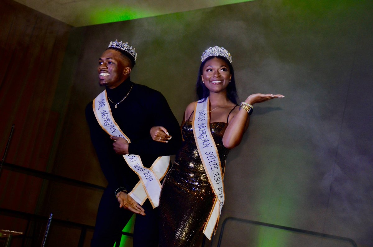 MorganStateASO's tweet photo. Our 2018-2019 Mister and Miss looked so lovely last night as they took their final walk. Thank you for a well served term.
Mr: @Palmwine__Papi
Miss: @killedbyK
#RestrictedAccess 👸🏾🤴🏾 #morganstateaso 📸: @HeythatsJTP https://t.co/qZsbzLFzn5