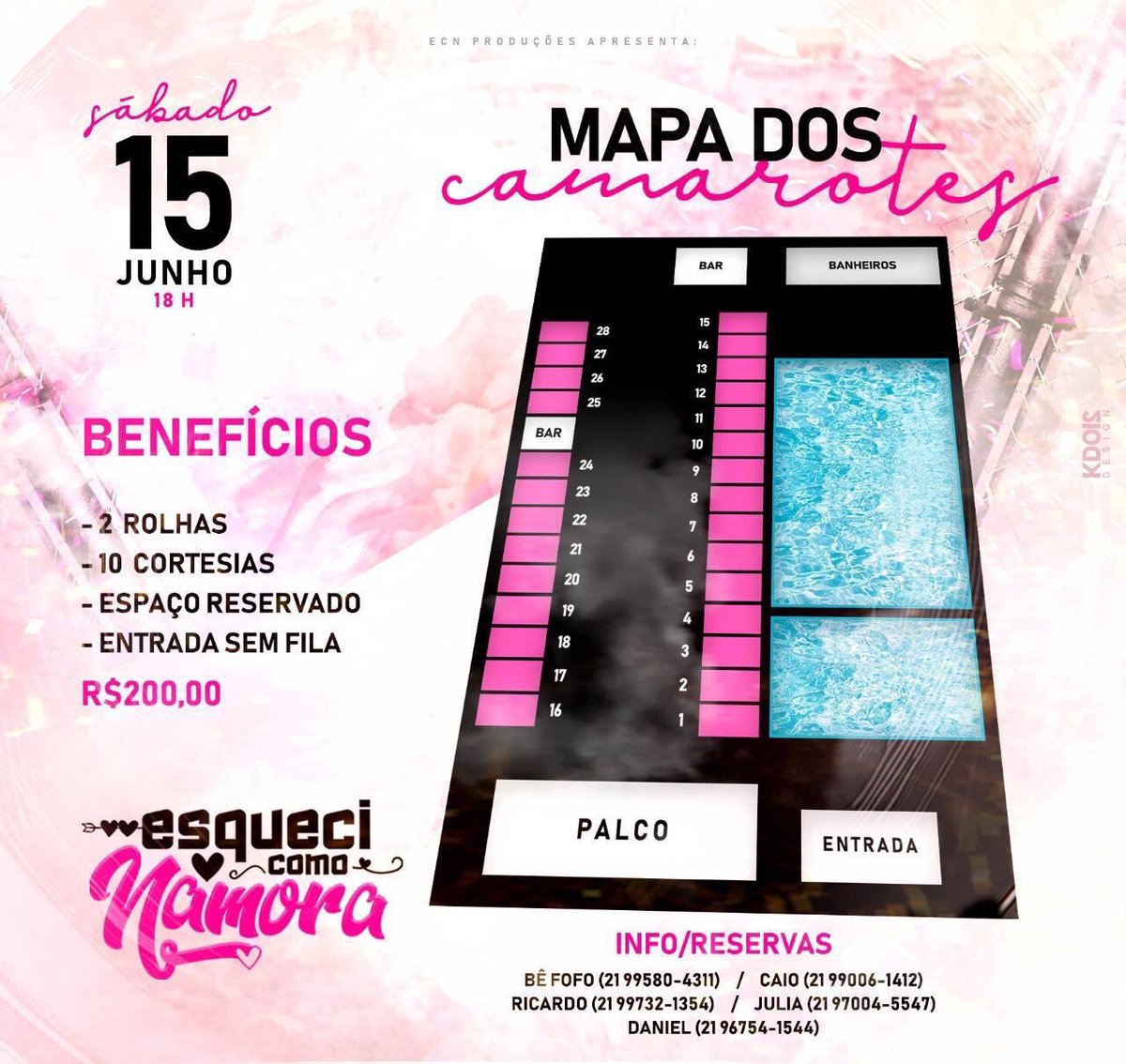 Merly69709268's tweet photo. 🔥CAMAROTES ECN🔥

-10 CORTESIAS 💥
-2 ROLHAS  💥
- ESPAÇO RESERVADO💥
- ENTRADA SEM FILA 💥

GARANTA JÁ O SEU!! https://t.co/KOWJomQYh3