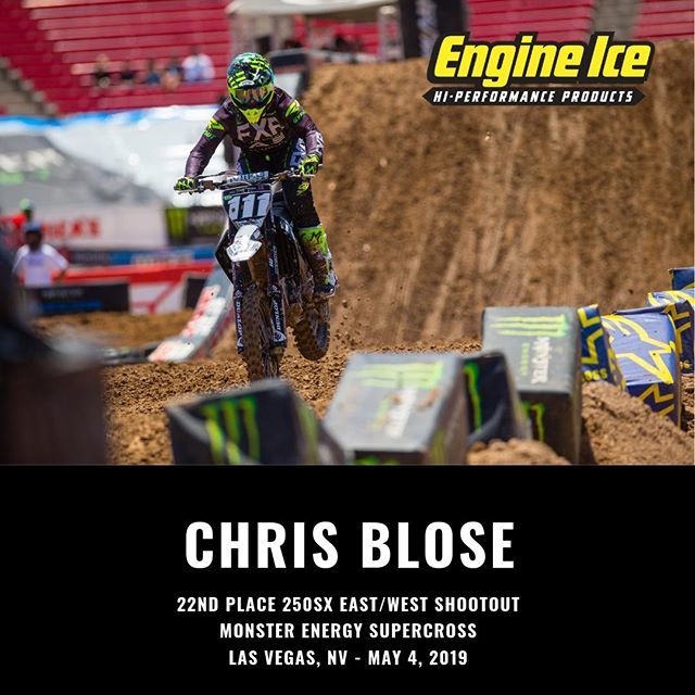 EngineIce's tweet photo. Chris Blose in action at round 17 of the Monster Energy Supercross series in Las Vegas, NV. The #EngineIce supported @GasMonkeyEnergy @AJE.Motorsports rider finished 22nd in the 250SX East/West Shootout.
Photo by @KardyPhoto
@SupercrossLive
#Supercros… https://t.co/d7VBBxhZcv https://t.co/xerlylfll7