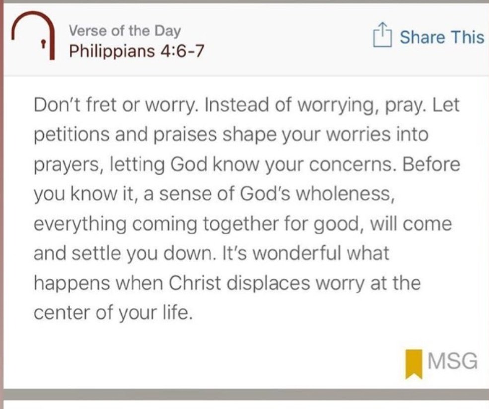 Perfect verse of the day for #MentalHealthweek and #CatholicEducationWeek. It ties in perfectly with todays theme rooted in prayer. ❤