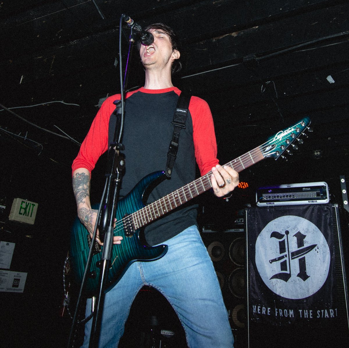HFTSOfficial's tweet photo. Meet Chris! Our phenomenal lead guitarist and vocalist! Hes our own personal Guitar God and the mastermind behind our latest single Last of Me #legatorguitars #peavey #hughesandkettner #bosspedals #cleartonestrings #line6 https://t.co/5kqDRTFYdB