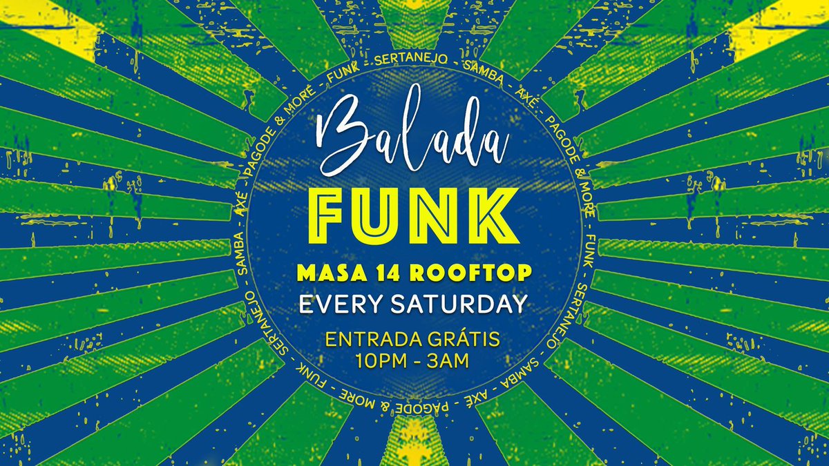 skylitedc's tweet photo. It’s a Brazilian Night (Balada Funk) every Saturday at Masa14 Rooftop. We’ll be playing Funk hits, Sertanejo, Samba, Axé, Pagode, Top 40’s &amp; more. No Cover. 21+
#OnlyWithSkyliteDc #brazil #brazilianmusic #braziliannight #dcnightlife #dcmoments https://t.co/srjJuiETcy
