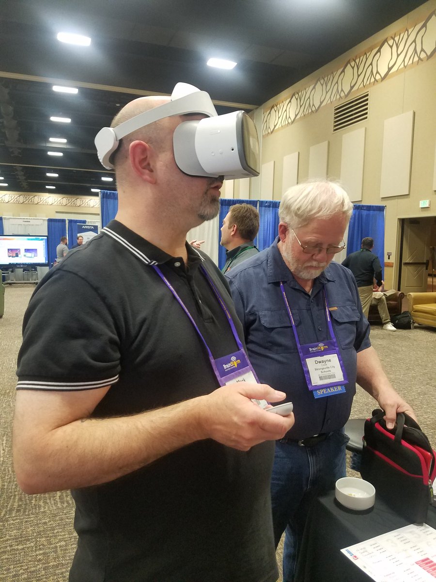 jenniezach's tweet photo. Always the best vendor fairs at @brainstormk20! Check out these #VirtualReality glasses with @mohm2364 exploring some very large spiders! 🕷🕸 Oh my! @VTurner8 @HS_Strongsville #strongsvillemakers #scsmakers #Strongtech #SCStech @jenniezach @dwcook0 https://t.co/p7ZuLBy3LQ