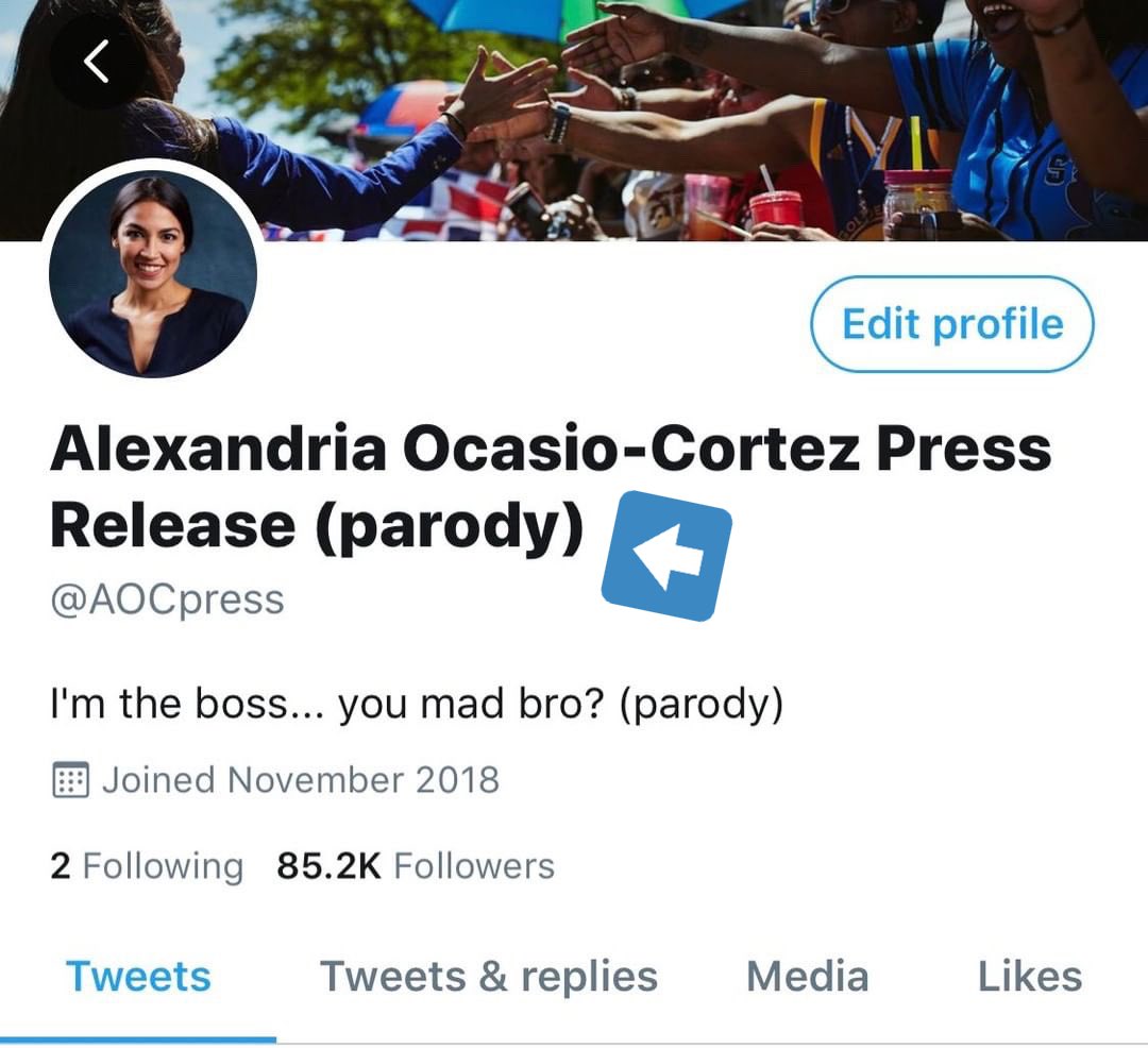 hollandcourtney's tweet photo. .@OfficeOfMike has confirmed to me that he has been PERMANENTLY suspended from Twitter.
He also ran the @AOCpress account which is also permanently suspended.
Twitter claims he violated the rules with creating @AOCpress even though it clearly stated it was a parody account https://t.co/ecMopPfE4w