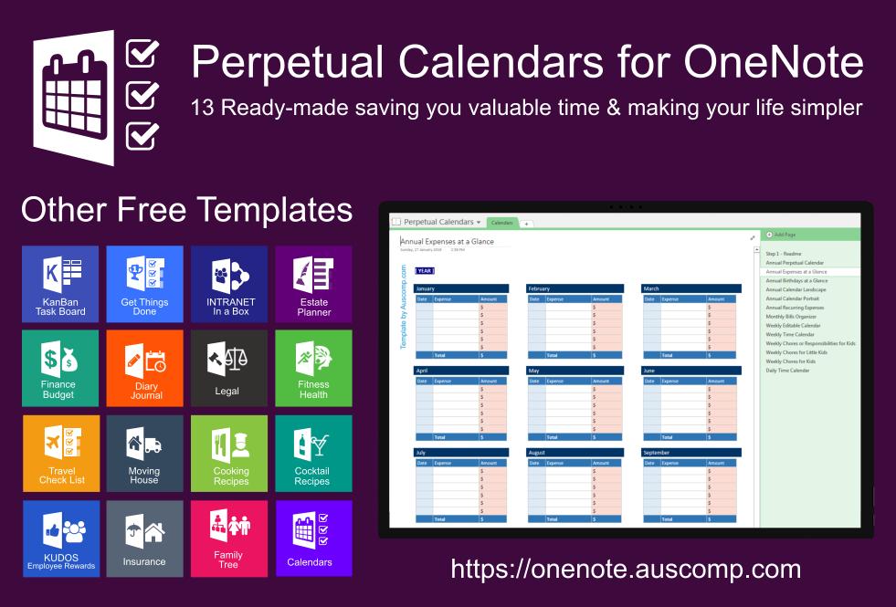 AuscompOneNote's tweet photo. Collection of perpetual calendars. Ready made for OneNote. Please share. #calendar #daily #faq #Feature #helpful #image #kidschores #knowledge #monthly #Office365 #OneNote #perpetual #printerfriendly #savetime #timesaver #weekly https://t.co/6YqOGBKYOM https://t.co/WlThNyBGzq