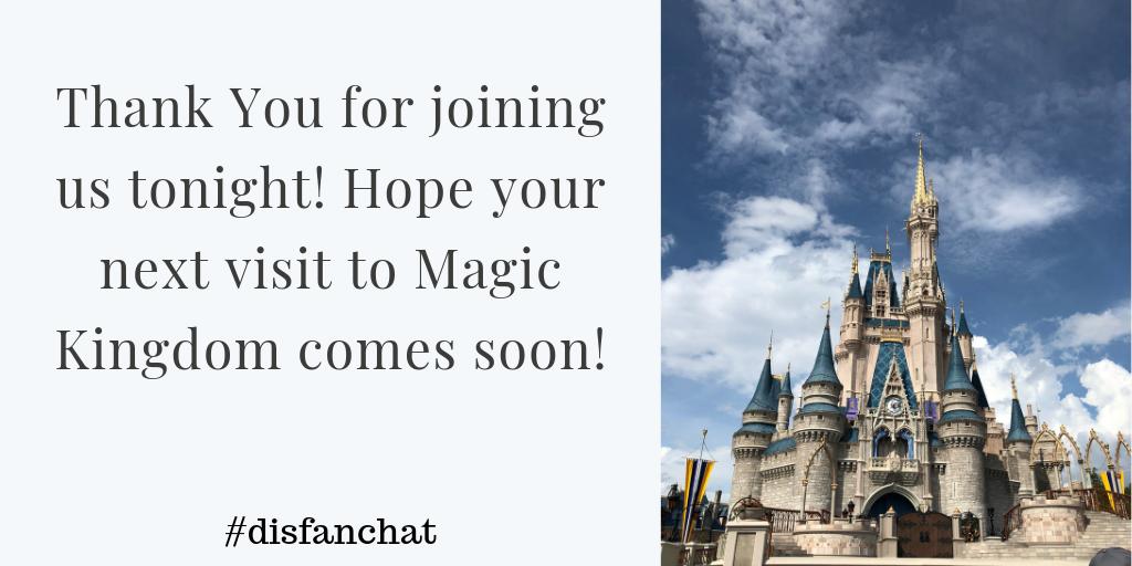 Thank you for joining us at #disfanchat! Our chats are always on the 1st Tuesday of each month at 9PM ET. 
...
<a href="/PixieDPlanner/">The Pixie Dusted Planner</a>
<a href="/TheMomentMom/">MomentMom</a>
<a href="/nomadbytrade13/">Just Kris</a>
<a href="/Travelplusfam/">Tara Loves Travel Planning</a>
@veravise
<a href="/WordOfMouseWDW/">Word of Mouse</a>
<a href="/gofamgoblog/">Gofamgo 👨‍👩‍👦‍👦 Family</a>
<a href="/sabra22/">Sabra 🚇🏰🌳⛩️🌐🎥</a>
@2ScoopsTravel
<a href="/dqfamilytravel/">DQ Family Travel</a>