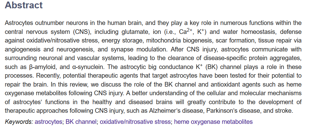 antioxidants_OA's tweet photo. #mdpiantioxidants #call4paper
First paper has been published in the #Special #Issue #Oxidative and #Nitrosative Stress in #Astrocytes, see this paper at
https://t.co/wq7DmEj8Hp
#BK channel #heme oxygenase metabolites https://t.co/mgvYPrMTxx