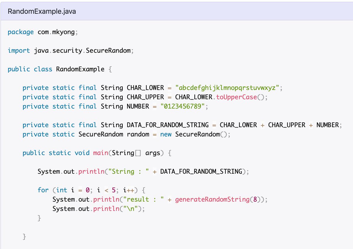 herten vlinder Tot ziens Java on Twitter: "How to generate a random String in #Java @mkyong  https://t.co/CeXHlxgt4Z https://t.co/X37vtowEPK" / Twitter
