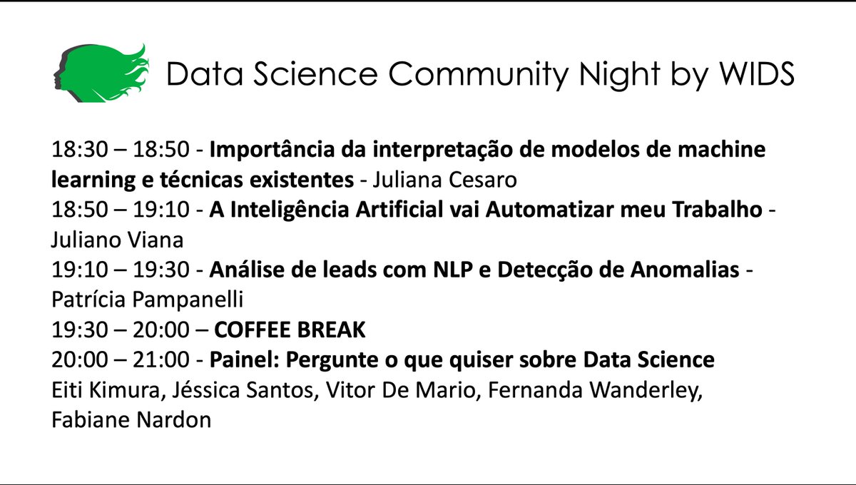 fabianenardon's tweet image. Data Science Community Night Tuesday at #QConSP. Here’s the lineup: