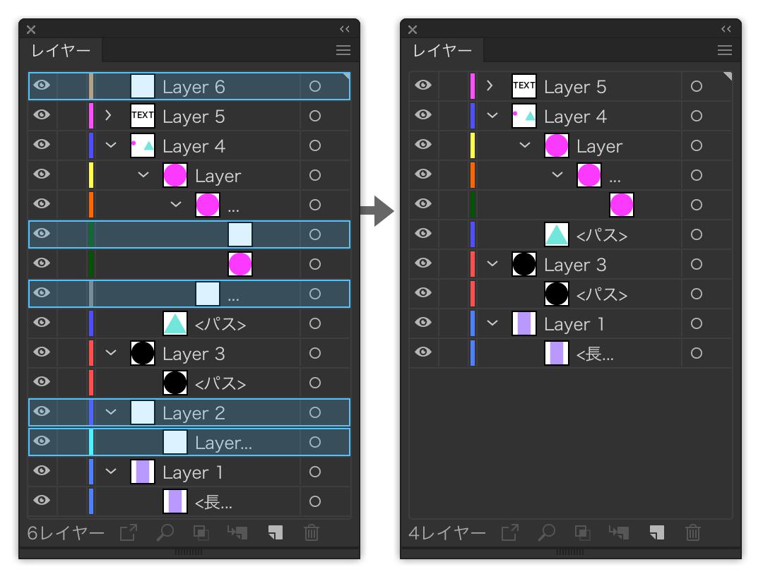 onthehead's tweet image. ついでにレイヤー関係の #Illustrator_Script 。
・空っぽのレイヤーとサブレイヤーを削除するスクリプト。
onthehead.com/ais/layer002/
・空っぽのサブレイヤーだけを削除するスクリプト。
onthehead.com/ais/layer003/