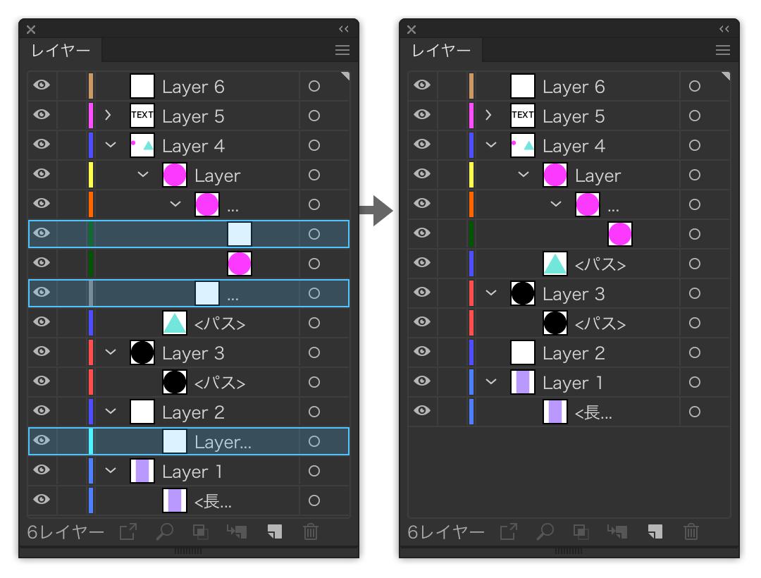 onthehead's tweet image. ついでにレイヤー関係の #Illustrator_Script 。
・空っぽのレイヤーとサブレイヤーを削除するスクリプト。
onthehead.com/ais/layer002/
・空っぽのサブレイヤーだけを削除するスクリプト。
onthehead.com/ais/layer003/