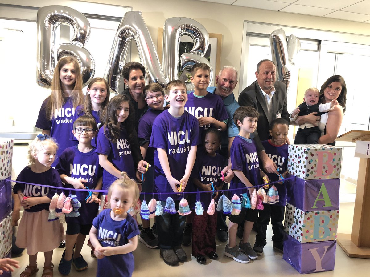 lyndsay_barna's tweet photo. Look at all of these smiling faces! 

These kids are all graduates from the  NICU @UPMCPinnNews in Harrisburg. 

Today, they helped open 35 single-family NICU rooms, the only hospital in #CentralPA to offer this accommodation. @fox43 https://t.co/PN6b9s6Fdd