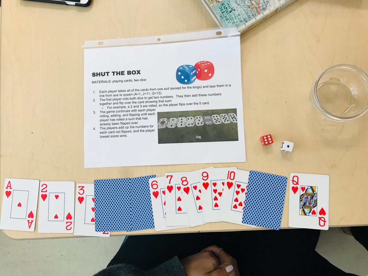 Feeling inspired after today’s staff meeting ⁦<a href="/MoraineHills/">Moraine Hills PS</a>⁩. We learned ways in which #mathgames can be included to support a comprehensive math program in classroom learning! This is just one of the many fun math games we played: a game that involves counting and addition