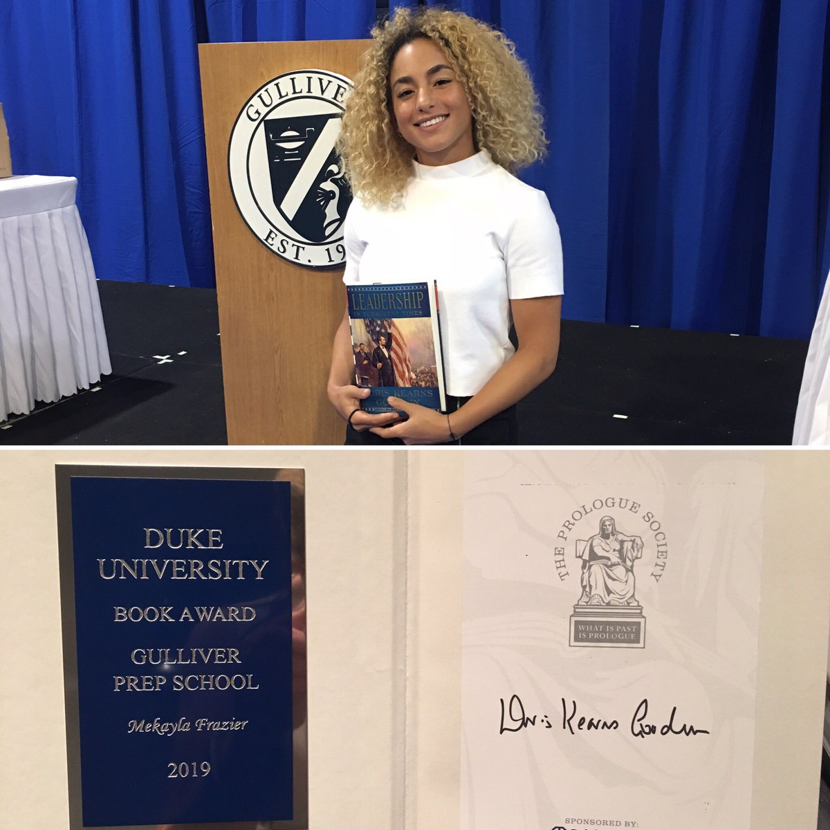 SFInfernoLovett's tweet photo. Duke University Book Award #leader #athlete #scholar #rolemodel https://t.co/WdKd67jbjh