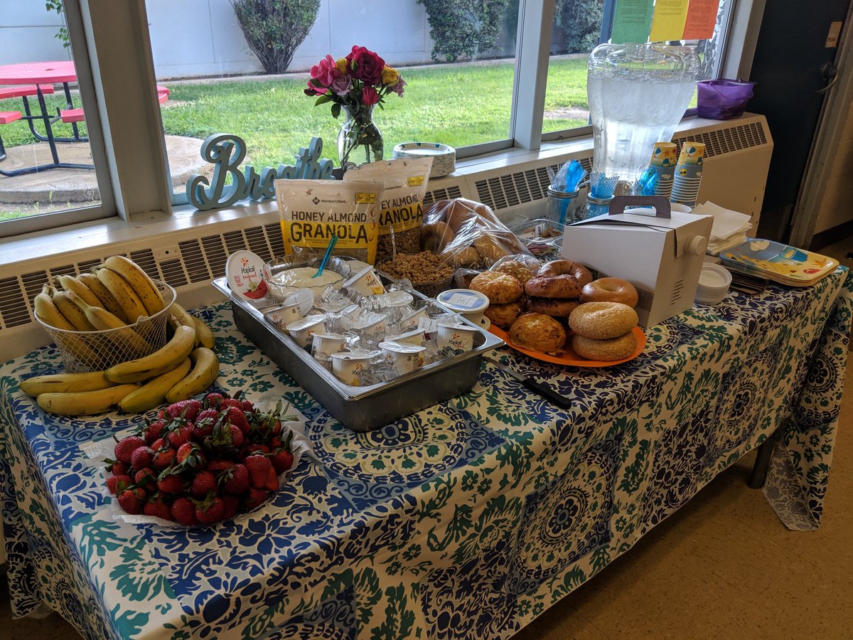Chelsea Thornton Teacher Appreciation Week Day 1 Breakfast Spread For Our Amazing Team At Kingaveschool Teacherappreciationweek