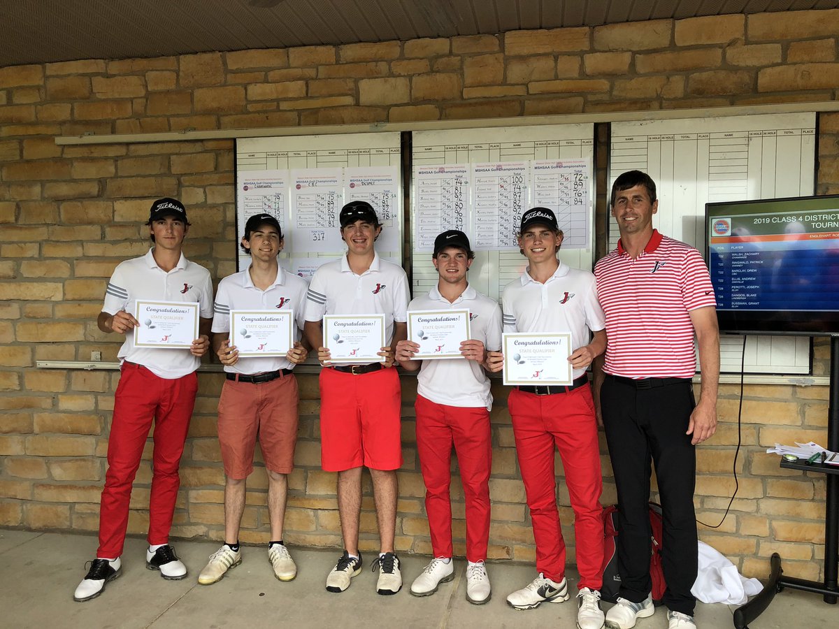 Team Sectional Champs!  290  State Bound! Case Englehart was the individual winner with an amazing 6 under par.   65!!