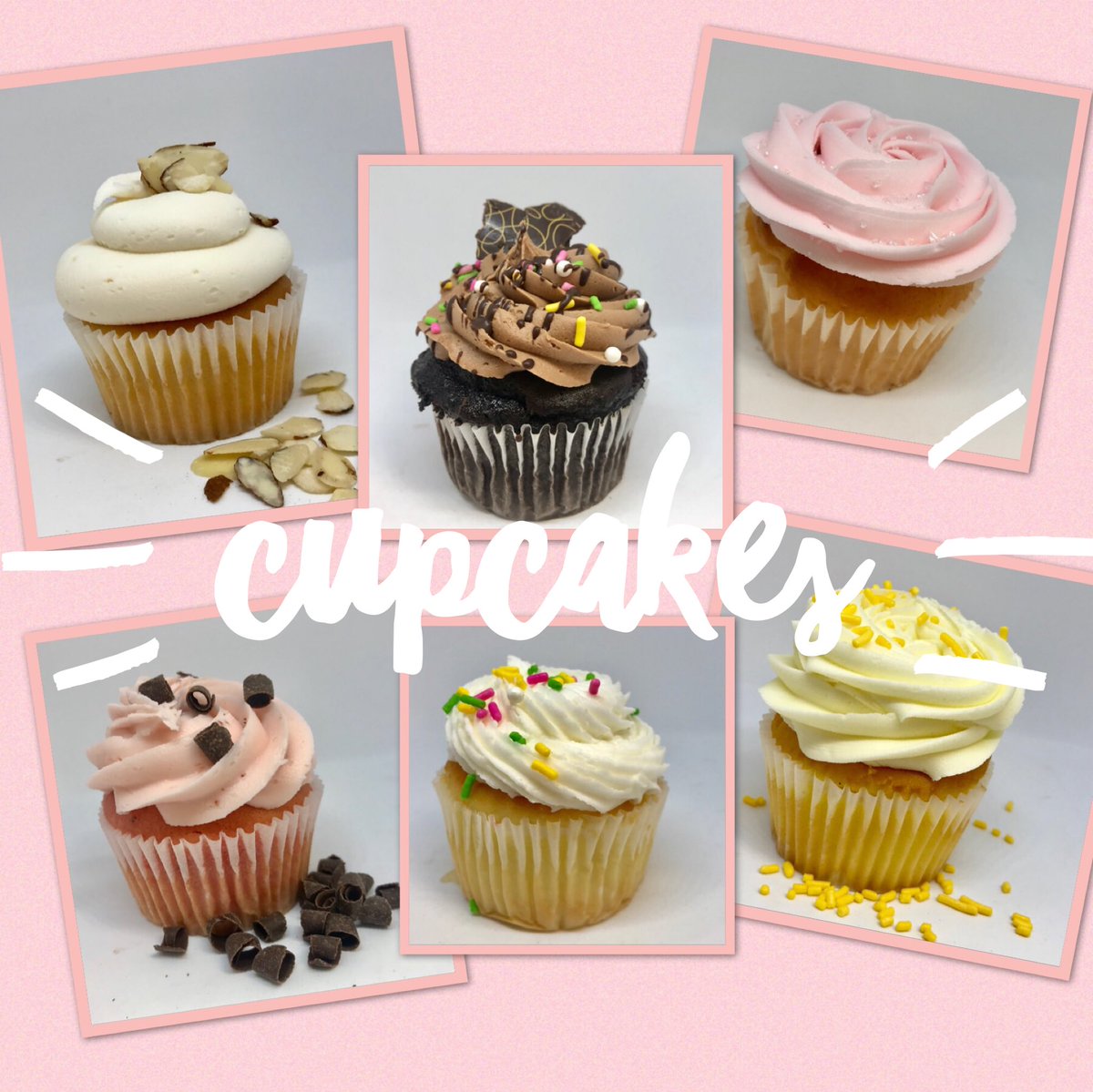 Simplydcakes's tweet photo. This weeks cupcake lineup!
Amaretto, Lemon, Champagne, Strawberry, Chocolate and Vanilla! 😋
...
#simplydeliciousbakery #simplydelicious #cupcakes #dessert #yum #buttercreamicing #bakery #bakerylife #shoplocal #shopwaco #wacotexas https://t.co/4JAJWhPdND