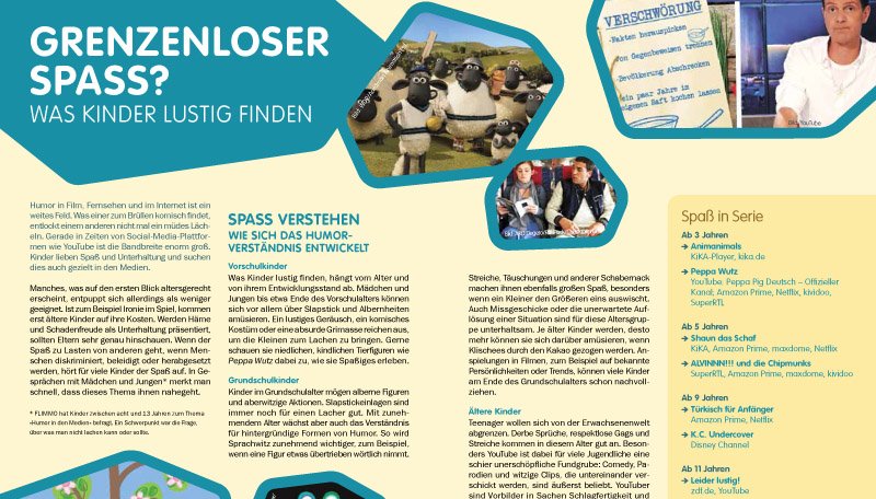 JFF_de's tweet photo. Grenzenloser Spaß? Was Kinder lustig finden: Die neue #FLIMMO-Ausgabe ist da! https://t.co/nSSuU3DaRM https://t.co/Ocsp80ykgl