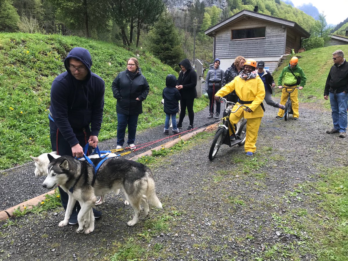 JacintaNzioka's tweet photo. @BBCRosAtkins see how u kept my huskies calm! What a ride 😊 #wtfl2019 @wtflucerne fun moments https://t.co/8tbP2VjGUU