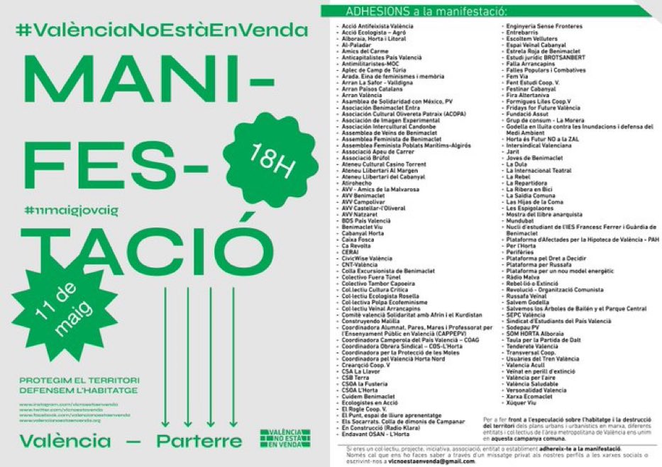 vogliamotutto's tweet photo. Dissabte cal omplir els carrers. Si ens volen expulsar, ens plantem.
Fes córrer la veu a la teua escala, al forn, al lloc de feina. Ens hi juguem la vida (viscuda dignament).
#VLCnoestàenvenda #11maigJovaig https://t.co/v2oCWWtCv1