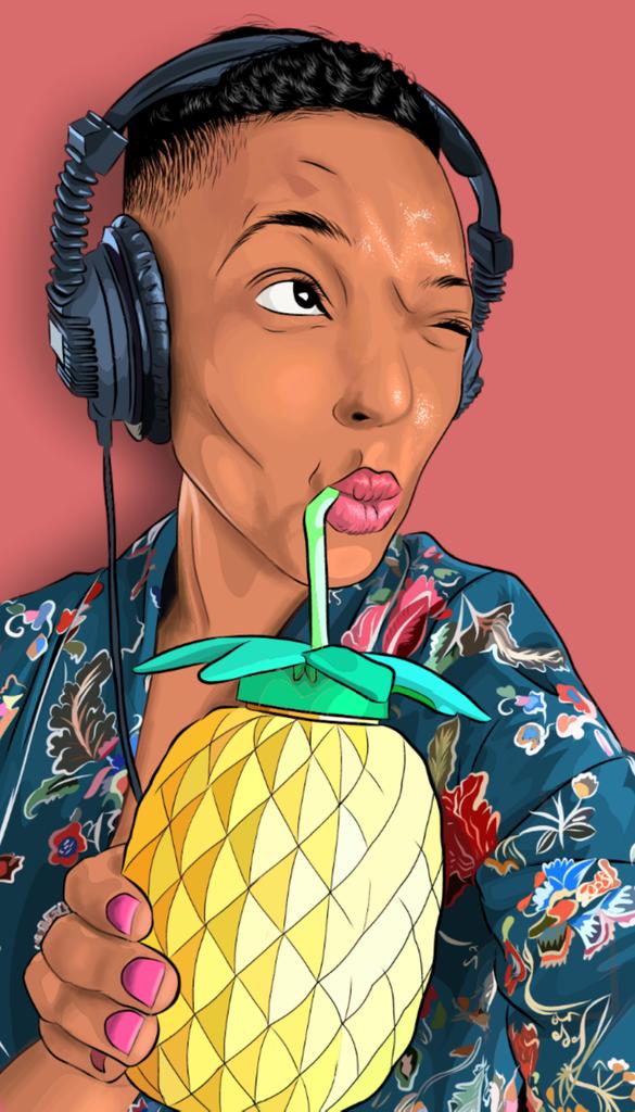 I just had to illustrate @PabiMoloi . the energy she brings on #TSAon3 is really what drives the show ! please RT 💕⚡💕 much love .