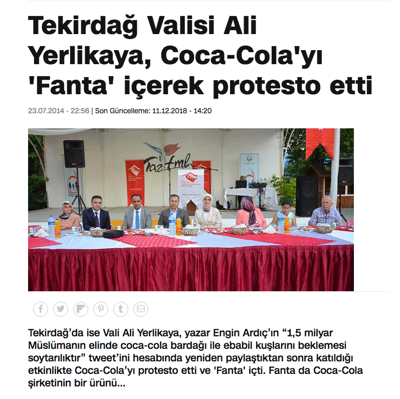 BirGun_Gazetesi's tweet photo. Seçime kadar İstanbul’a vekalet edecek olan Ali Yerlikaya'yı tanıyalım: Coca-Cola'yı aynı firmanın ürünü Fanta içerek protesto etmişti
https://t.co/OrGxqkJRdQ https://t.co/1Ryi7lvefF