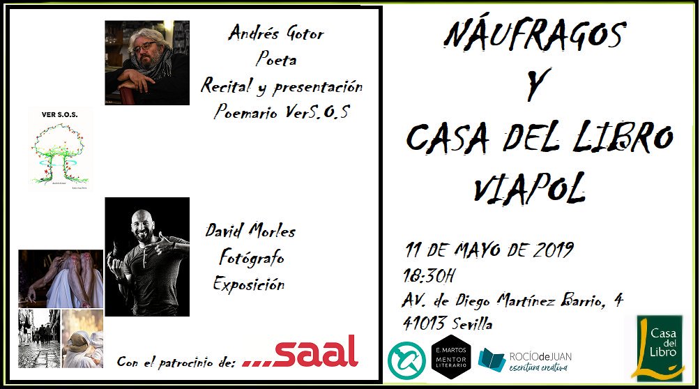 _naufragos's tweet photo. ¡Ya estamos aquí! Próximo sábado día 11 en @casadellibro Viapol, Sevilla 🙌 ¡Os esperamos! https://t.co/ZcU7YQmPe3
